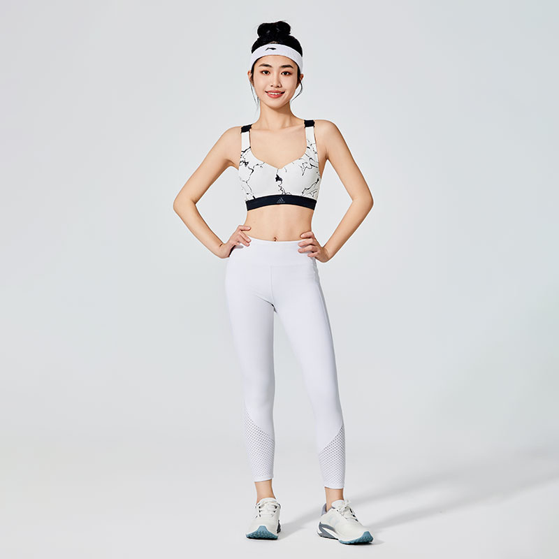 Marble Grain Printed Sports Bra