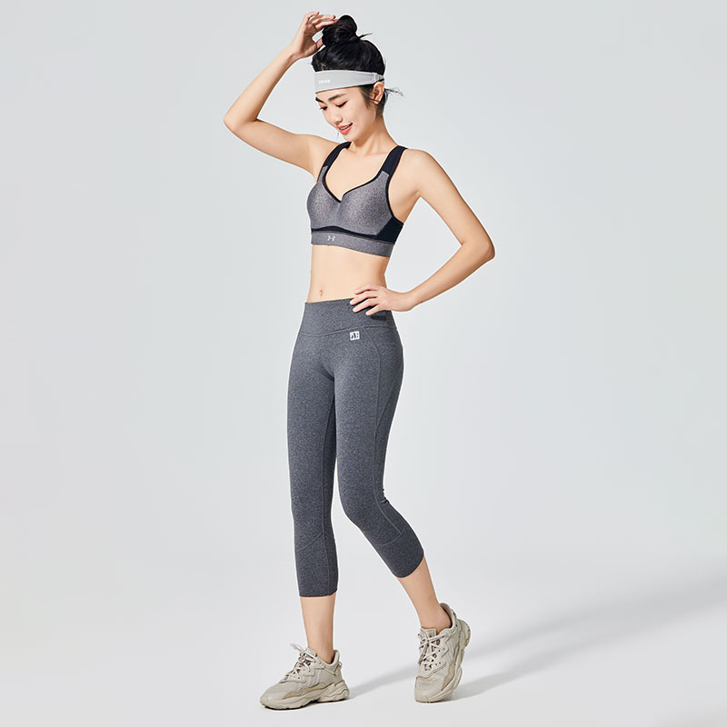 Women Hemp Gray Sports Leggings